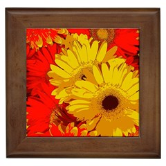 Flower Daisies Bloom Blossom Framed Tile by Wegoenart