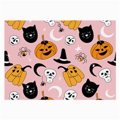 Pumpkin Cat Pattern Skull Large Glasses Cloth by Wegoenart