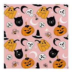 Pumpkin Cat Pattern Skull Banner And Sign 4  X 4  by Wegoenart