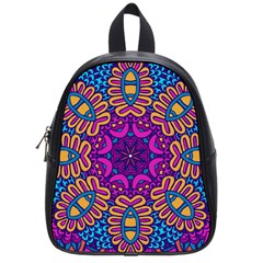 Mandala Rosette Floral Pattern School Bag (small) by Wegoenart