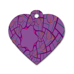 Abstract-1 Dog Tag Heart (one Side) by nateshop