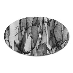 Abstract-black White (1) Oval Magnet by nateshop