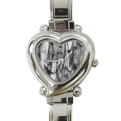 Abstract-black White (1) Heart Italian Charm Watch by nateshop