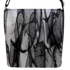 Abstract-black White (1) Flap Closure Messenger Bag (s) by nateshop