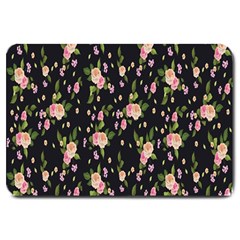 Background-roses Large Doormat  by nateshop