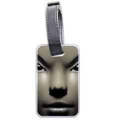 Close Up Portrait Asian Woman Close Up Portrait Asian Woman Luggage Tag (two Sides) by dflcprintsclothing