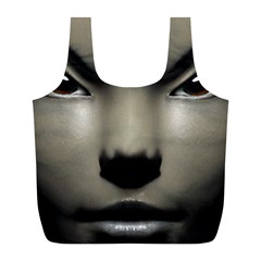 Close Up Portrait Asian Woman Close Up Portrait Asian Woman Full Print Recycle Bag (l) by dflcprintsclothing