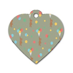 Bear 1 Dog Tag Heart (two Sides) by nateshop
