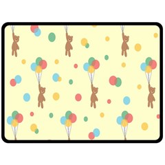 Bear 2 Double Sided Fleece Blanket (large)  by nateshop