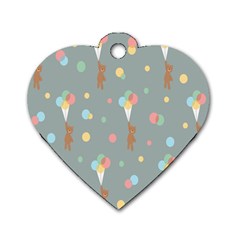 Bear 7 Dog Tag Heart (one Side) by nateshop