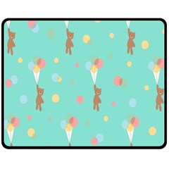 Bear 6 Fleece Blanket (medium)  by nateshop