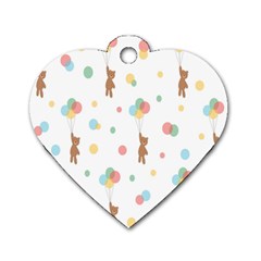 Bear Dog Tag Heart (two Sides) by nateshop