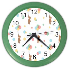 Bear Color Wall Clock by nateshop