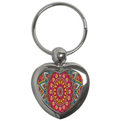 Buddhist Mandala Key Chain (heart)