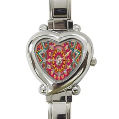 Buddhist Mandala Heart Italian Charm Watch by nateshop