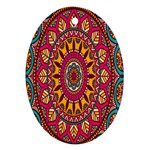 Buddhist Mandala Oval Ornament (Two Sides) Back