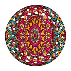 Buddhist Mandala Round Filigree Ornament (two Sides) by nateshop