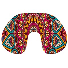 Buddhist Mandala Travel Neck Pillow by nateshop