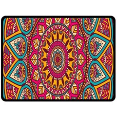 Buddhist Mandala Double Sided Fleece Blanket (large)  by nateshop