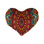 Buddhist Mandala Standard 16  Premium Heart Shape Cushions Back