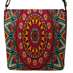 Buddhist Mandala Flap Closure Messenger Bag (s) by nateshop