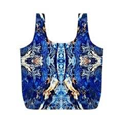 Cobalt On Gold Symmetry Full Print Recycle Bag (m)