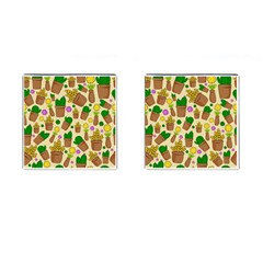 Cactus Cufflinks (square) by nateshop