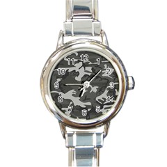 Camouflage Round Italian Charm Watch by nateshop