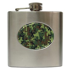 Camouflage-1 Hip Flask (6 Oz) by nateshop