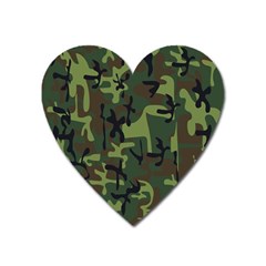 Camouflage-1 Heart Magnet