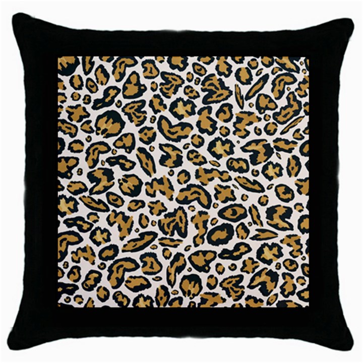 Cheetah Throw Pillow Case (Black)