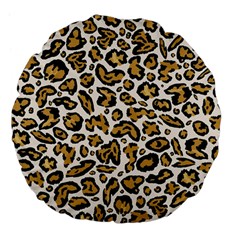 Cheetah Large 18  Premium Flano Round Cushions by nateshop