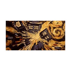 Brown And Black Abstract Painting Doctor Who Tardis Vincent Van Gogh Yoga Headband by danenraven