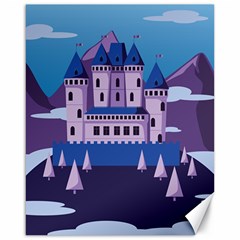 Illustration Castle Mountain Tower Sky Canvas 16  X 20  by danenraven