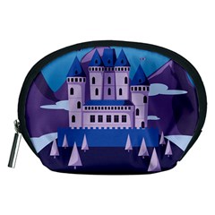 Illustration Castle Mountain Tower Sky Accessory Pouch (medium) by danenraven