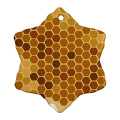 Honey Nature Bee Cute Wax Beeswax Ornament (snowflake) by danenraven