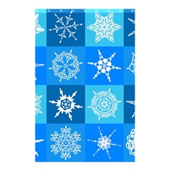 Xmas Christmas Pattern Snow Background Blue Decoration Shower Curtain 48  X 72  (small)  by danenraven