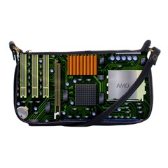 Illustration Motherboard Pc Computer Shoulder Clutch Bag by danenraven