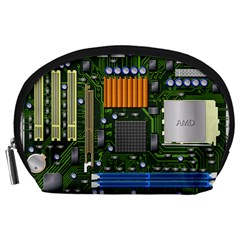 Illustration Motherboard Pc Computer Accessory Pouch (large) by danenraven