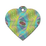Ellipse Pattern Elliptical Abstract Dog Tag Heart (One Side) Front