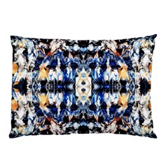 Cobalt Symmetry Pillow Case (two Sides) by kaleidomarblingart