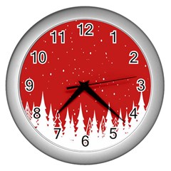 Merry Cristmas,royalty Wall Clock (silver) by nateshop