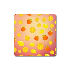 Fruits-gradient,orange Square Magnet