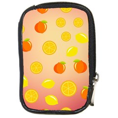 Fruits-gradient,orange Compact Camera Leather Case by nateshop