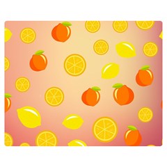 Fruits-gradient,orange Double Sided Flano Blanket (medium)  by nateshop