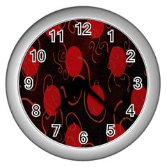 Circles-1 Wall Clock (silver) by nateshop