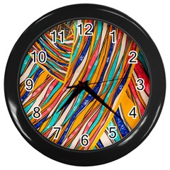 Fabric-2 Wall Clock (black) by nateshop