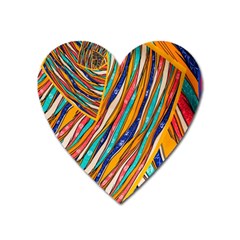 Fabric-2 Heart Magnet by nateshop