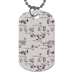 Pattern Wallpaper Math Formula Albert Einstein Dog Tag (One Side) Front