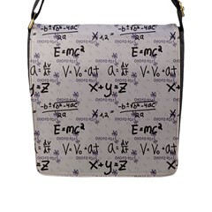 Pattern Wallpaper Math Formula Albert Einstein Flap Closure Messenger Bag (l) by danenraven